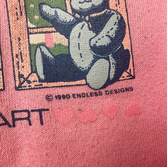 90s vintage Pink "country warms the heart" Crewneck Sweater Womens Size Large - Picture 9 of 12